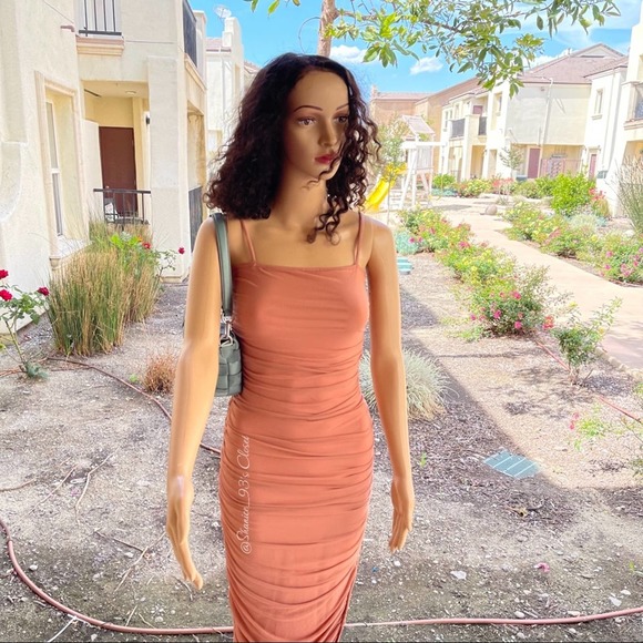 NEW NBD Natasha Maxi Dress in Mocha/Mauve Size S - Picture 3 of 10